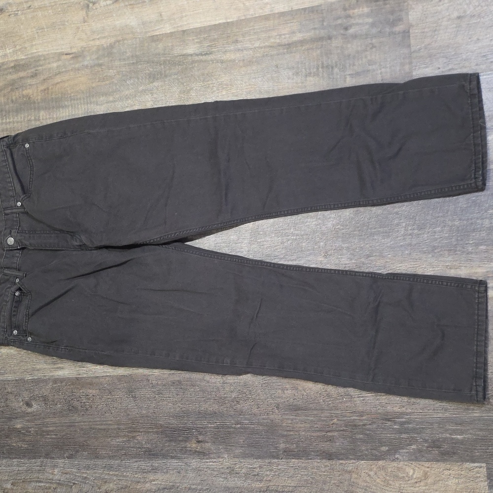 Levis 514 Jeans Mens 38x32 Black Straight Leg Fade Denim Pants